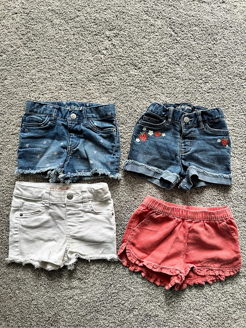 Cat & Jack Girls' 2t shorts bundle